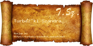 Turbéki Szandra névjegykártya